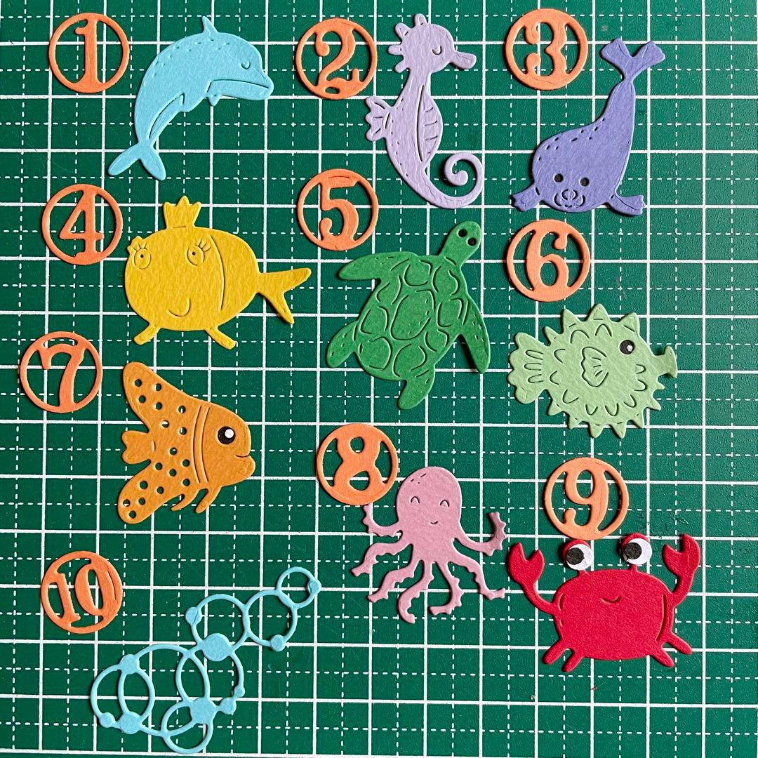 【水中の生き物20円シリーズ】サンプルページ（ペーパークラフト クラフトパンチ）