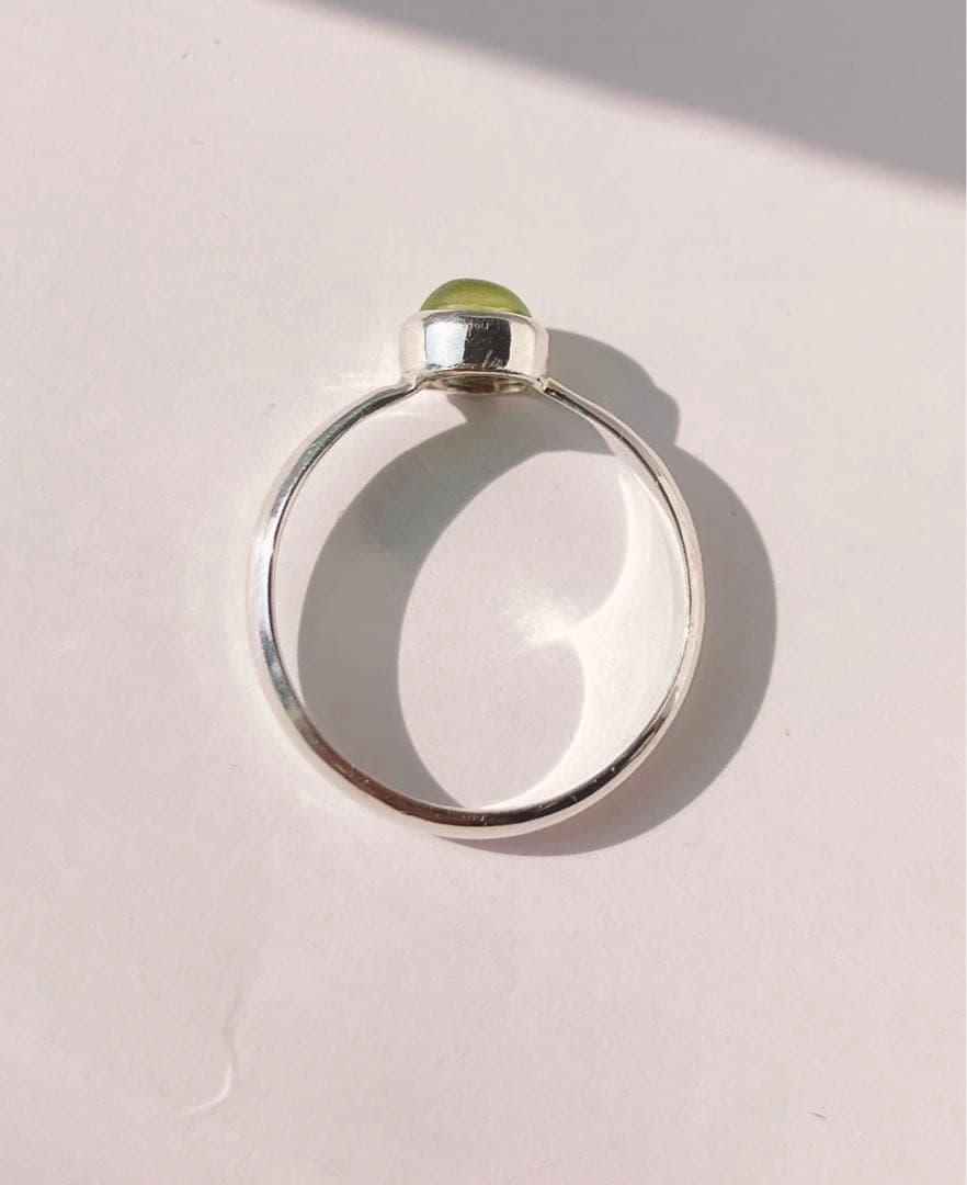 ペリドット　シルバー950天然石リング