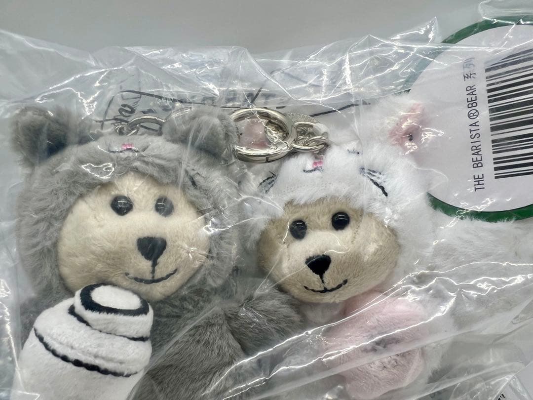 台湾限定 スターバックスSTARBUCKS ベアリスタ ペア猫 キーホルダー