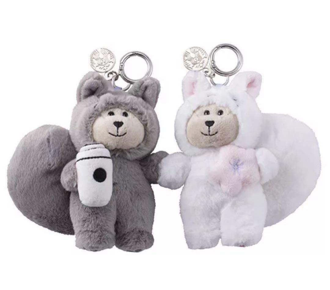 台湾限定 スターバックスSTARBUCKS ベアリスタ ペア猫 キーホルダー