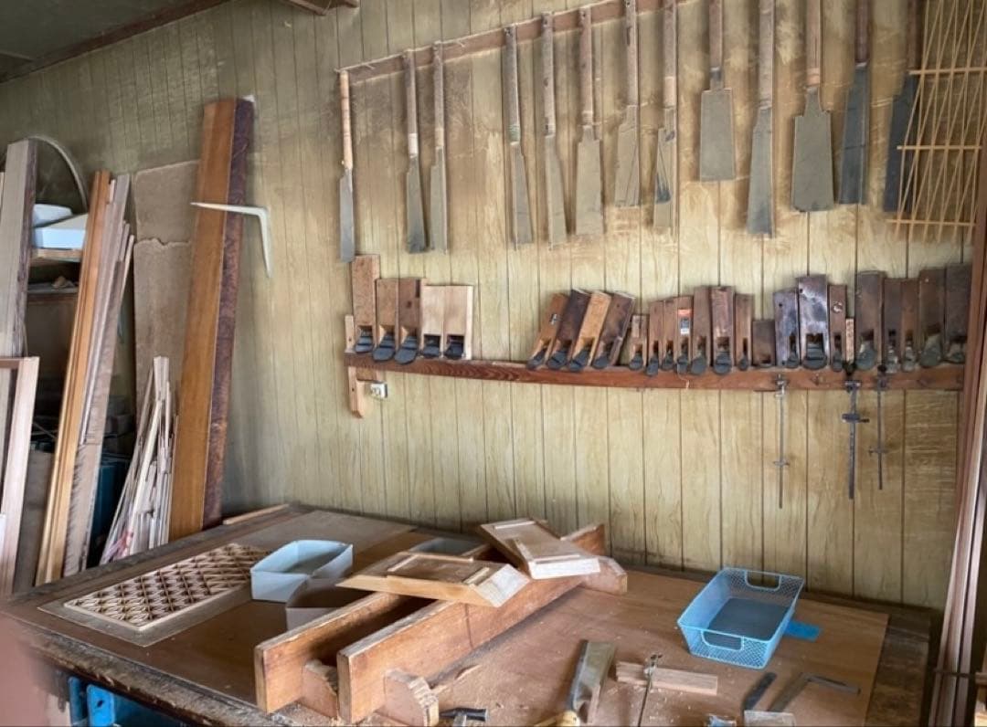 ⑦組子細工　衝立　パーテーション　伝統工芸品