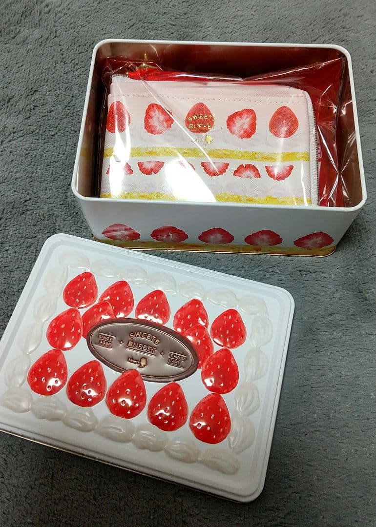 【新品未開封】メリーチョコレート スイーツビュッフェ ポーチ2種 空缶 セット