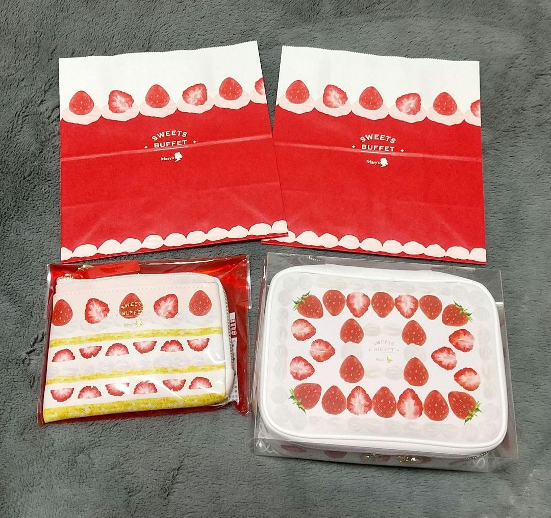 【新品未開封】メリーチョコレート スイーツビュッフェ ポーチ2種 空缶 セット