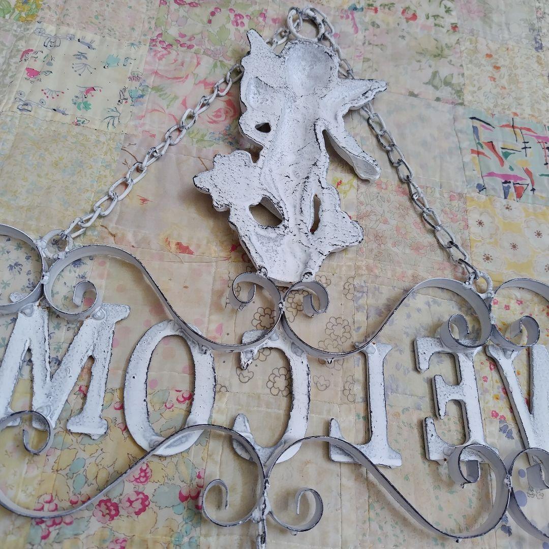 新品　アイアン製　エンジェルWELCOMEガーデンオーナメント雑貨 大型　天使