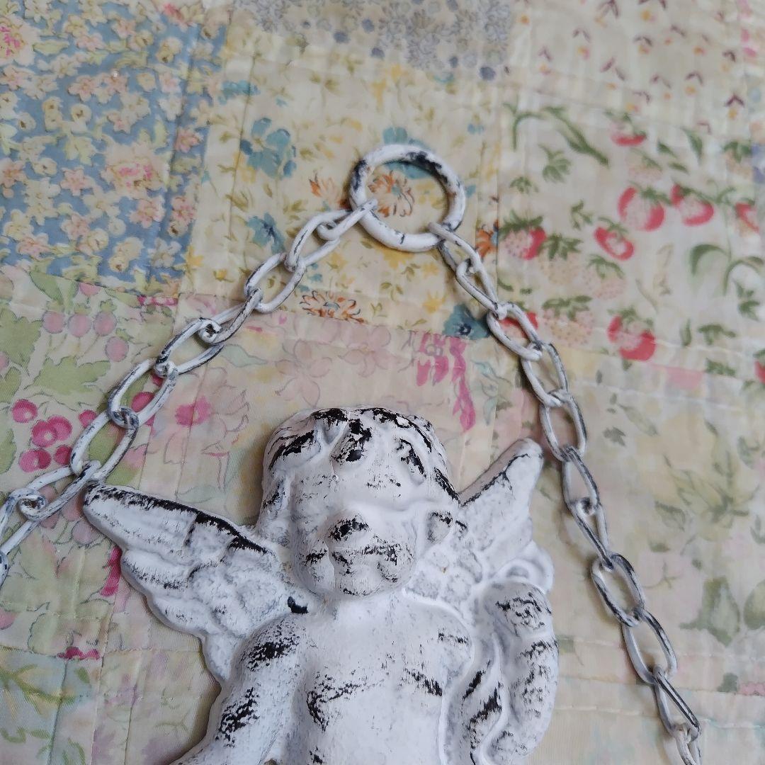 新品　アイアン製　エンジェルWELCOMEガーデンオーナメント雑貨 大型　天使