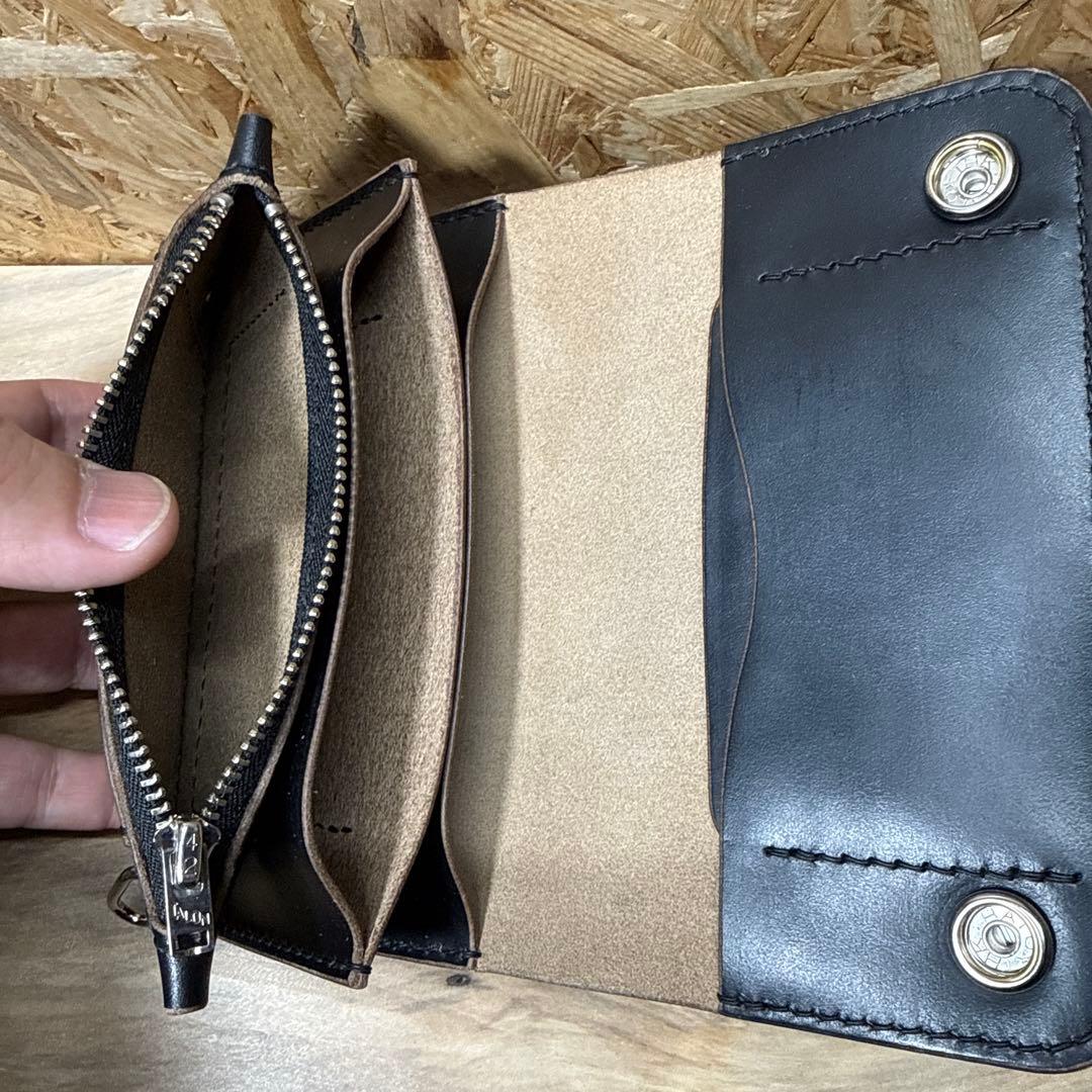 ホーウィン社 クロムエクセル 150 カスタム トラッカーウォレット 茶芯 Ni