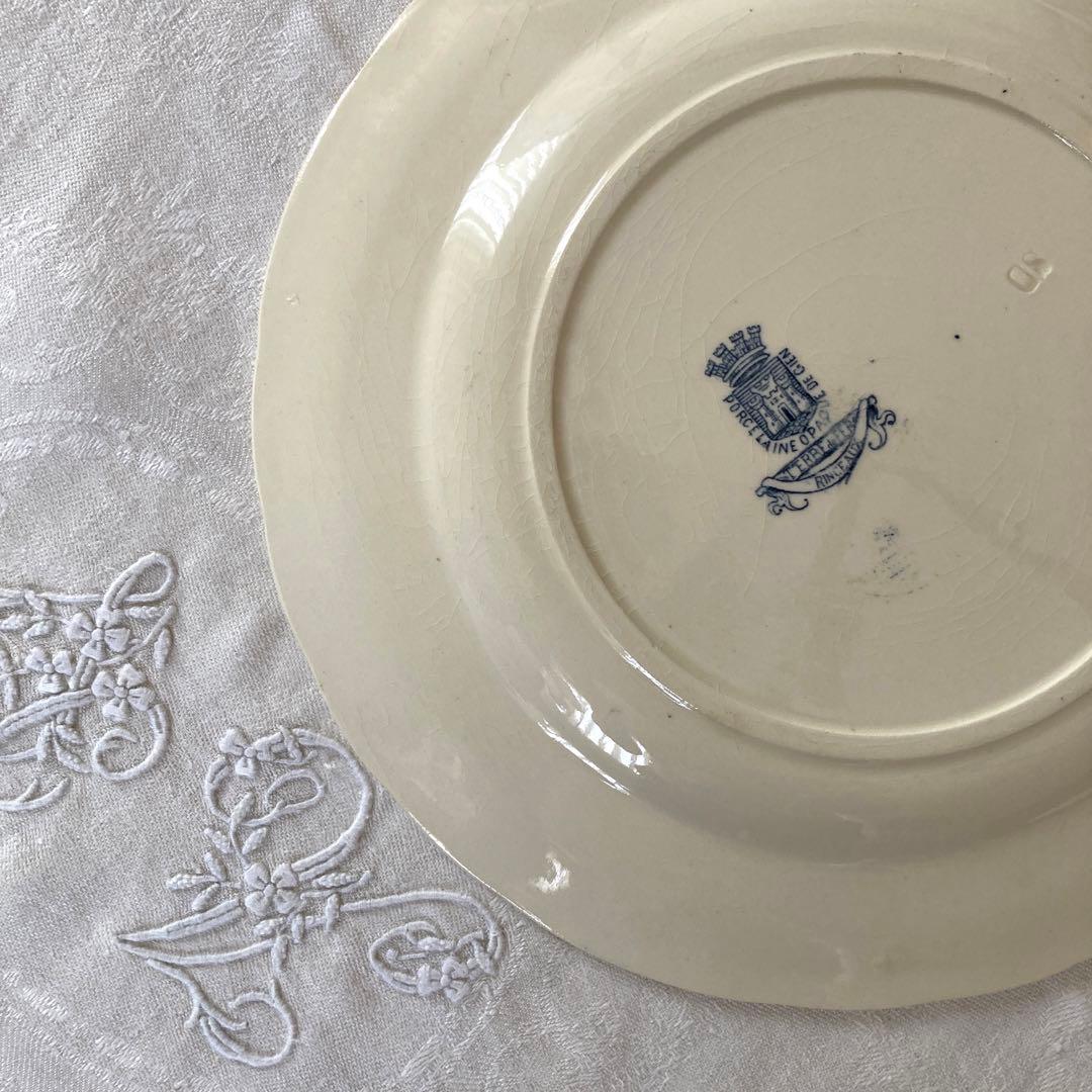 ♪フランスアンティーク Gien ジアン プレート 平皿 ランソー