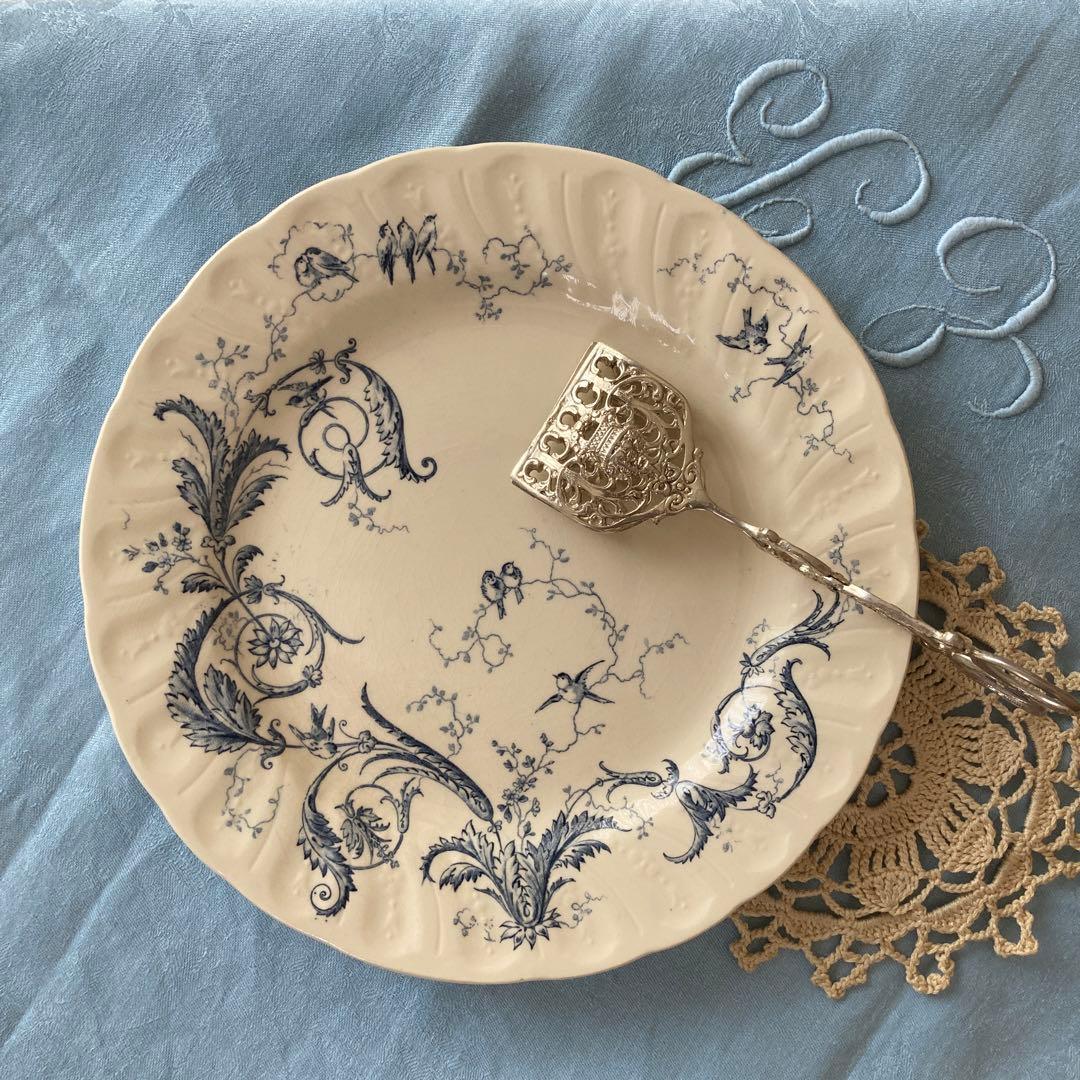 ♪フランスアンティーク Gien ジアン プレート 平皿 ランソー