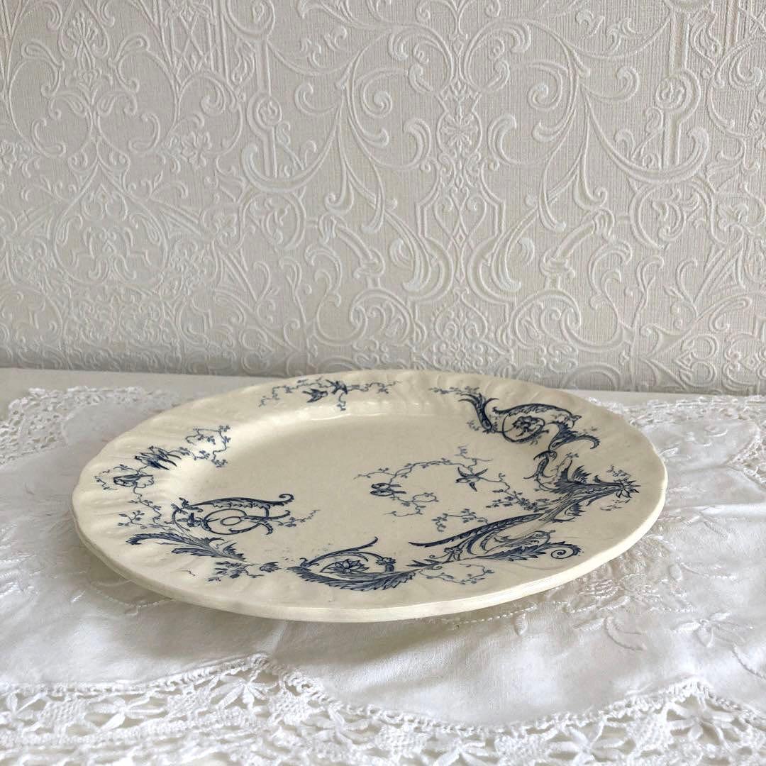 ♪フランスアンティーク Gien ジアン プレート 平皿 ランソー