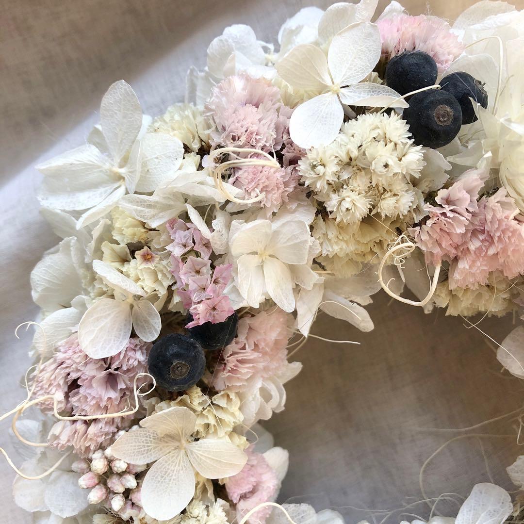 ＊Natural＊やさしいピンク色のリース　母の日☆ドライフラワーリース