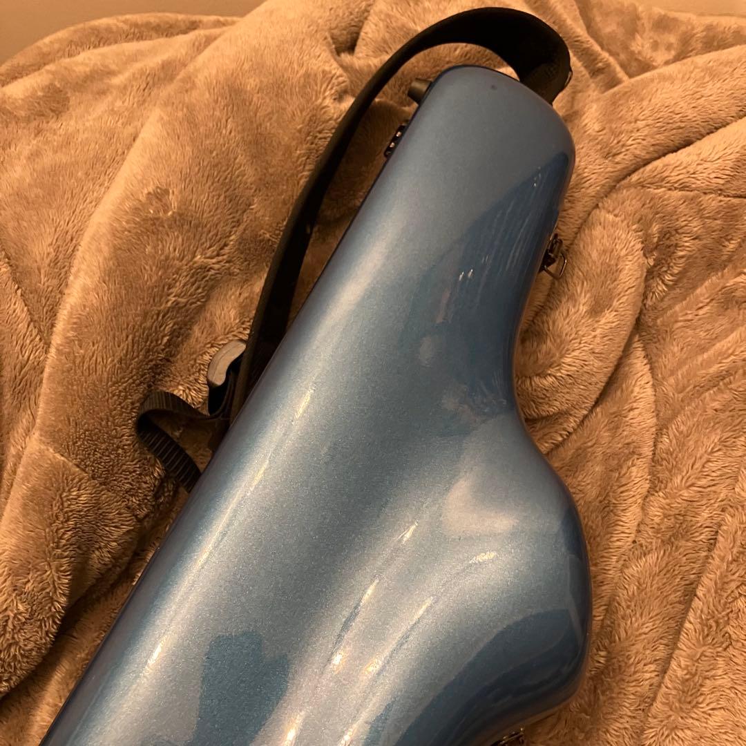 CC Shiny Case メタリックブルー サックスケース中古