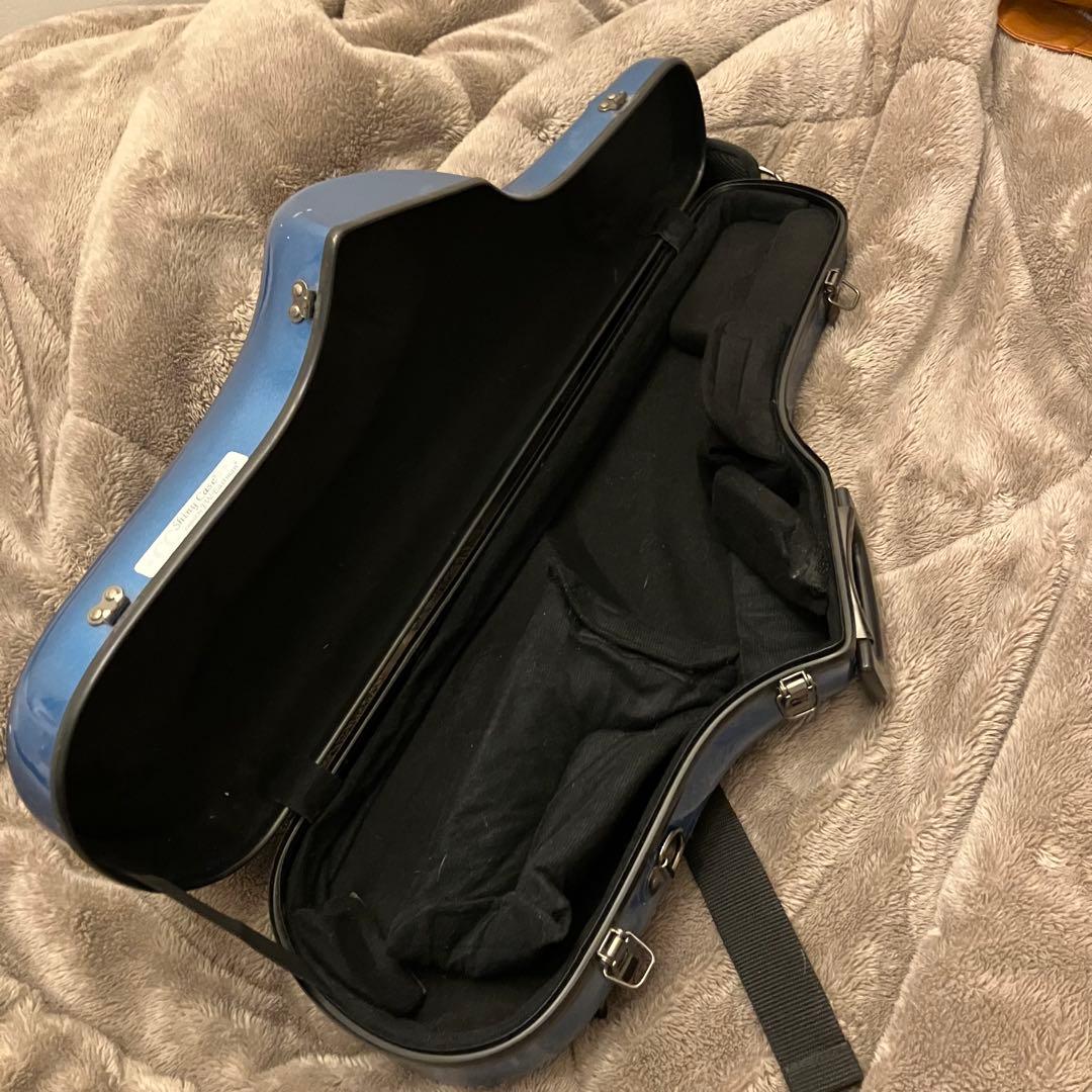 CC Shiny Case メタリックブルー サックスケース中古