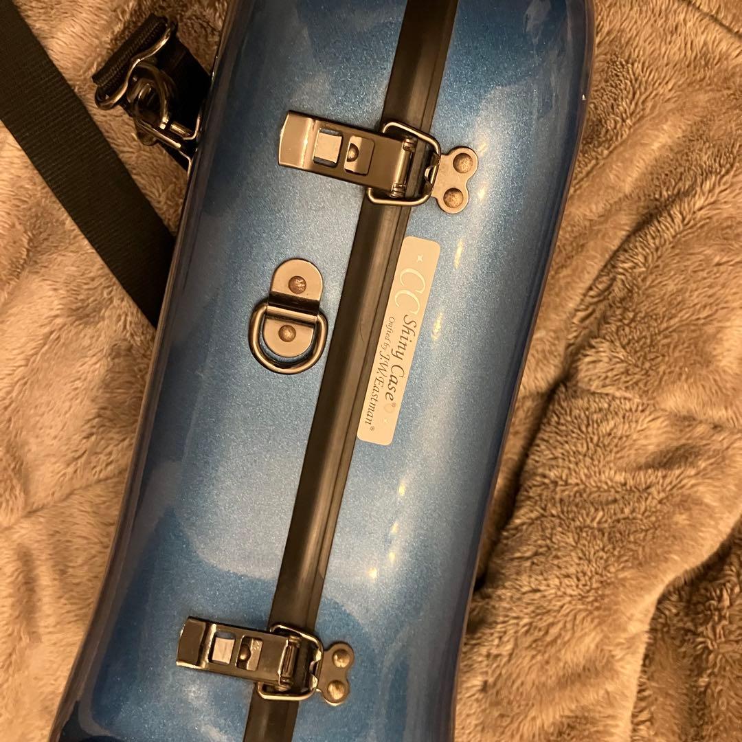 CC Shiny Case メタリックブルー サックスケース中古