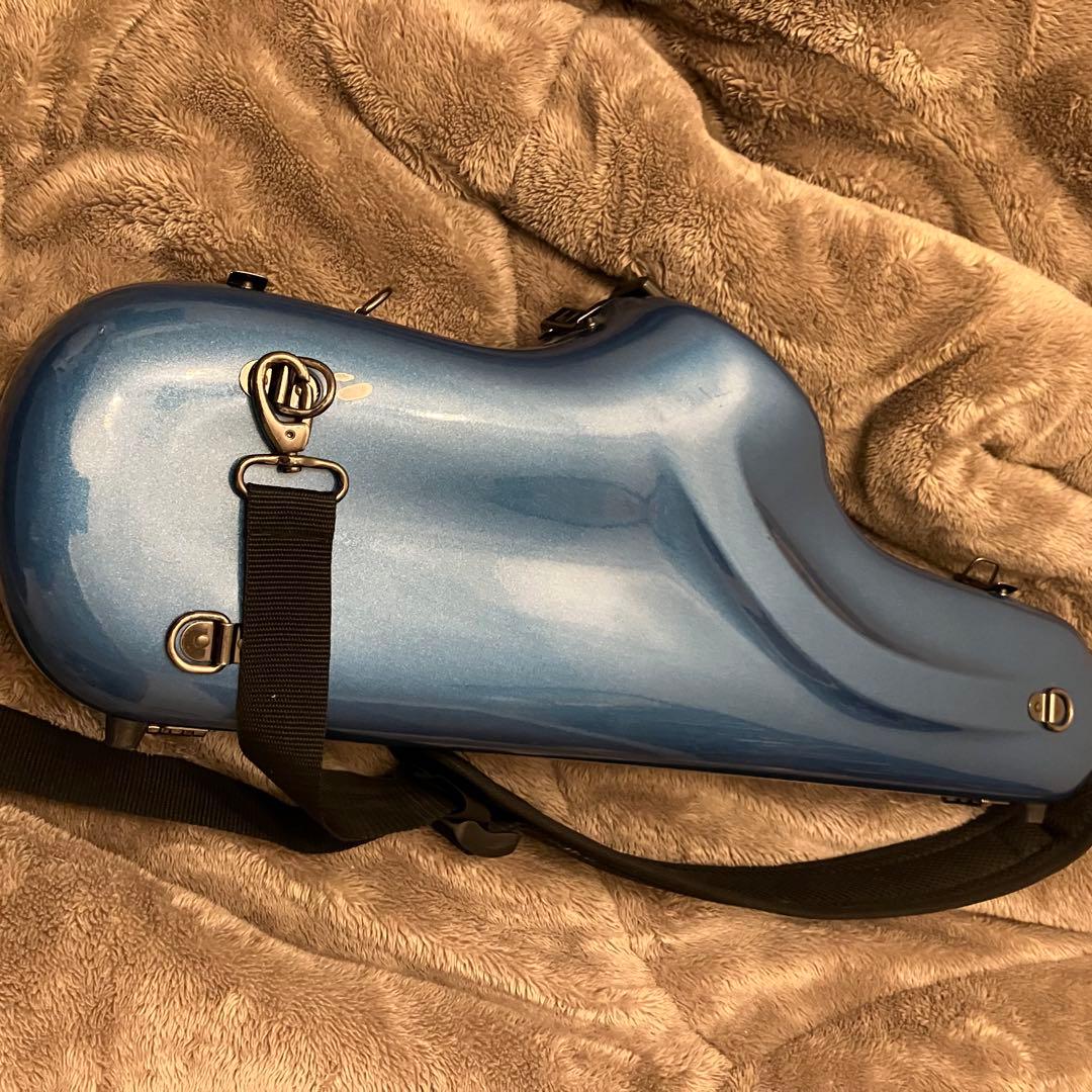 CC Shiny Case メタリックブルー サックスケース中古