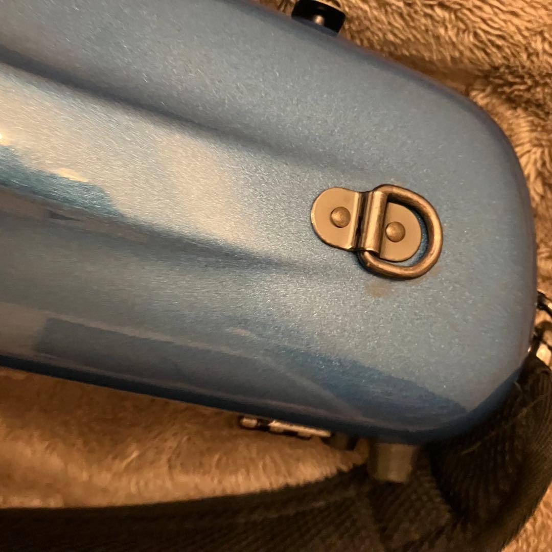 CC Shiny Case メタリックブルー サックスケース中古