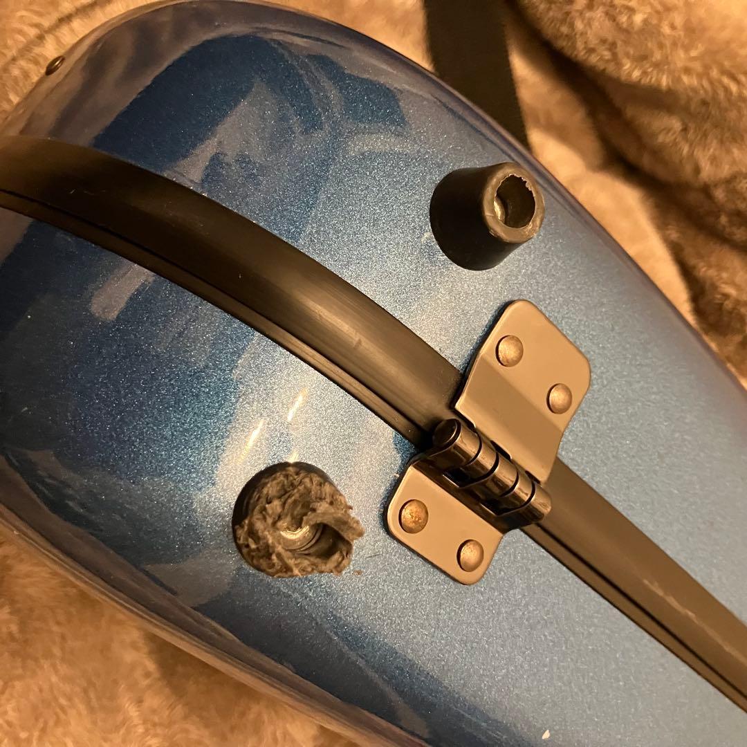 CC Shiny Case メタリックブルー サックスケース中古