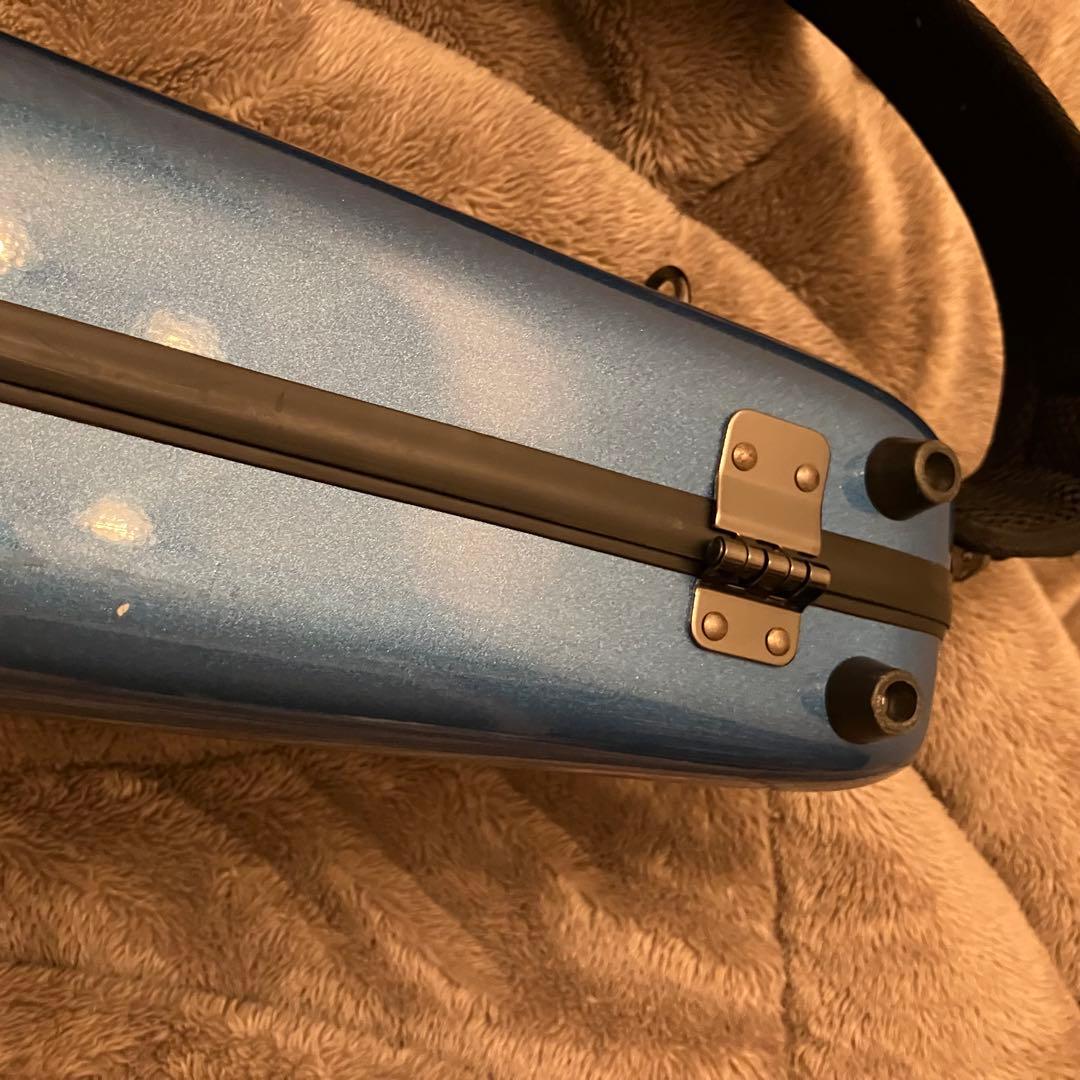 CC Shiny Case メタリックブルー サックスケース中古