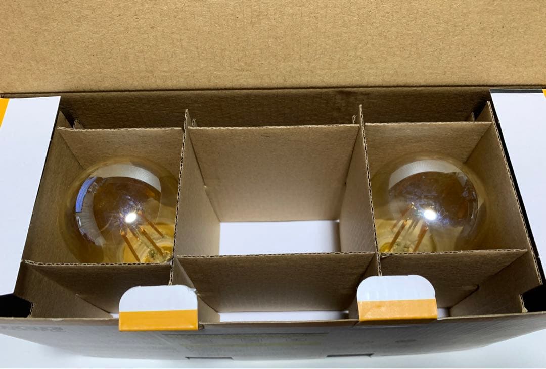 コストコ　LED電球　琥珀色ガラス　４個セット