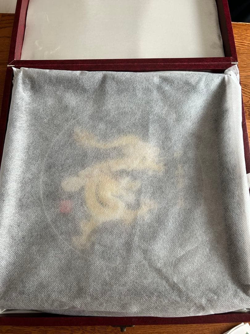 中国伝統麦稈画「黄金龍」