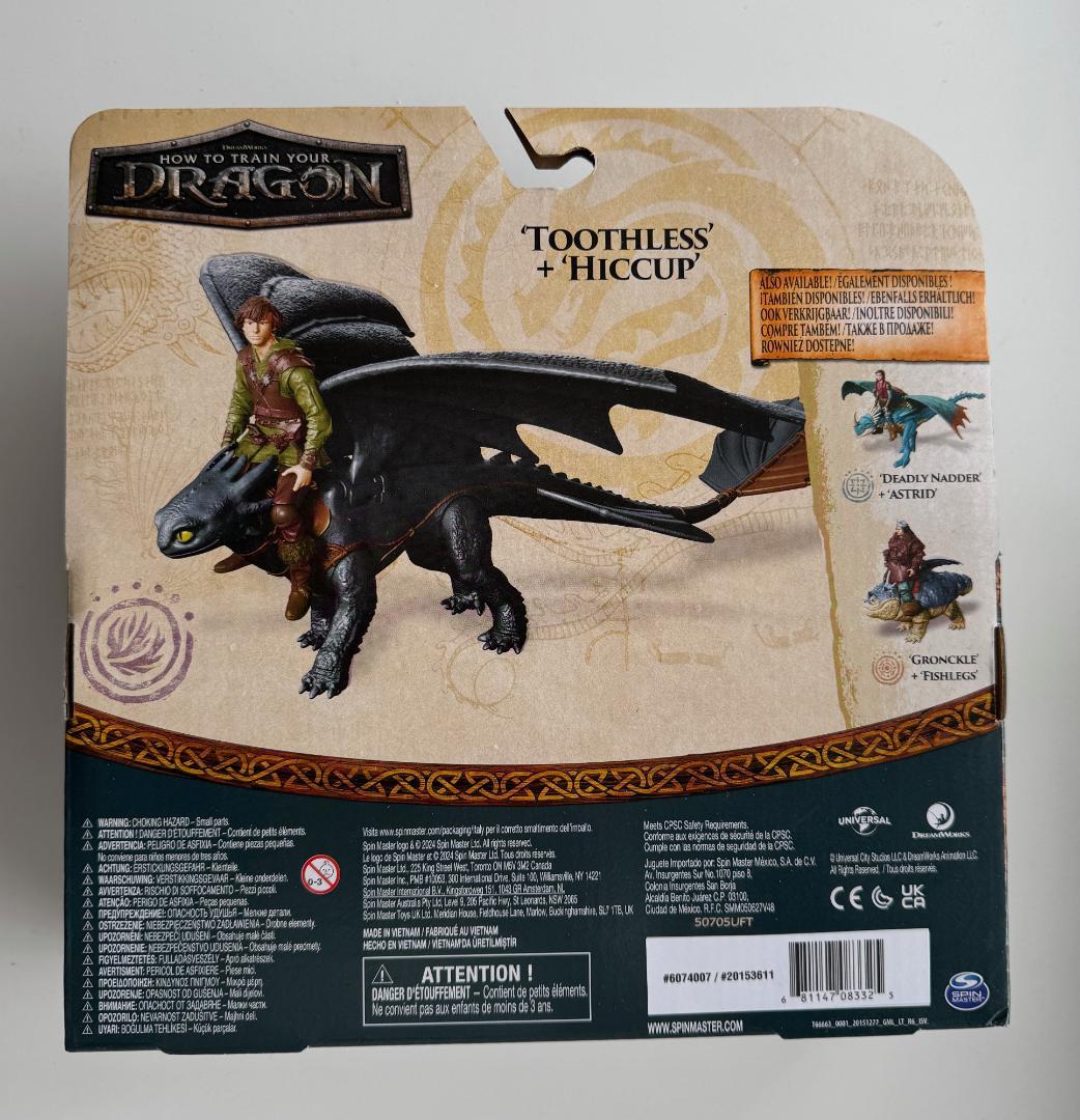 ヒックとドラゴン 実写映画版 フィギュア トゥース ナイトフューリー & ヒック