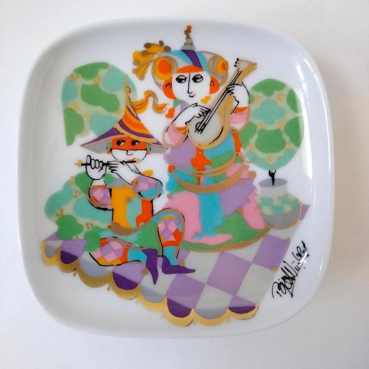 ローゼンタール コメディ・デル・アルテ 絵皿 2枚☆壁掛け皿 コメディデルアルテ