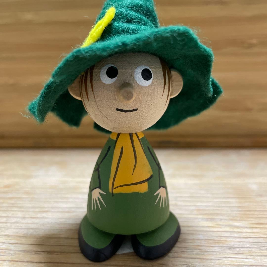 ムーミン スナフキン スヌスムムリケン ウッド フィギュア 美品 木製 レア