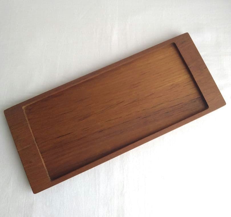 デンマークDenmark*サービングセット*チークトレイとガラスのプレートセット