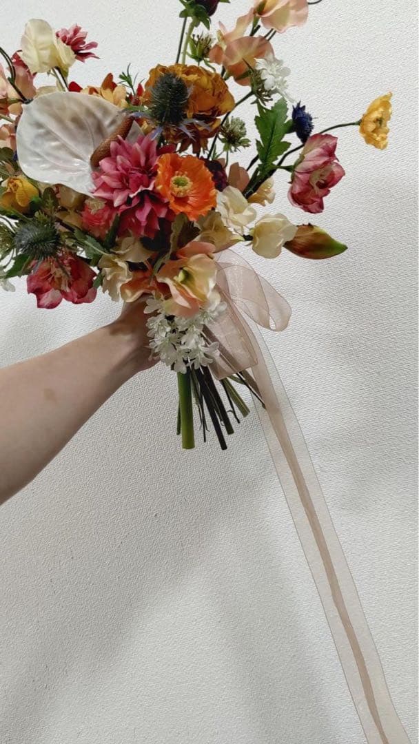 ブーケ　ブートニア　セット　前撮り　結婚式　造花