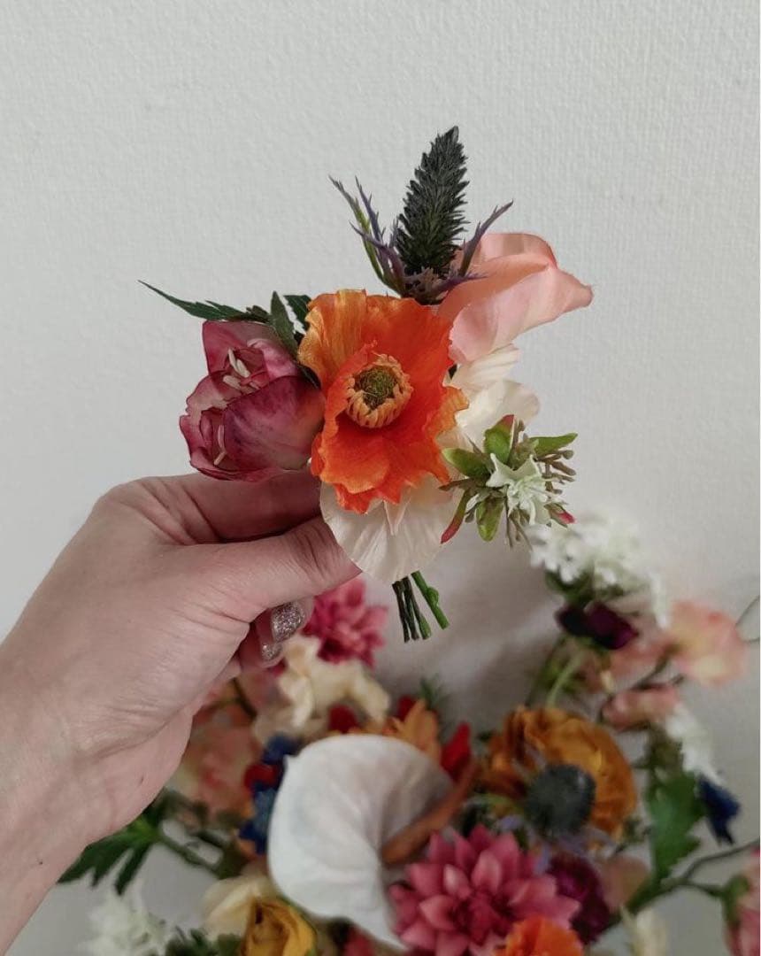 ブーケ　ブートニア　セット　前撮り　結婚式　造花