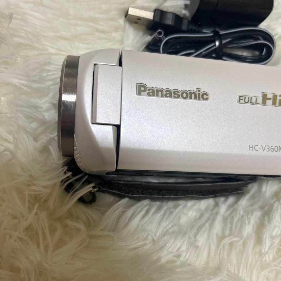 【美品】Panasonic HC-V360MS ホワイト ビデオカメラ