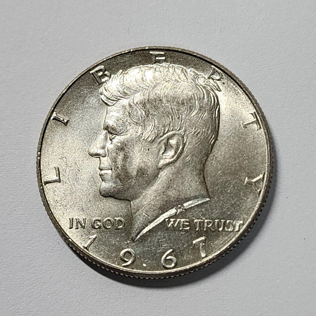 5707. 極美品 1967年 アメリカ ケネディ ハーフダラー