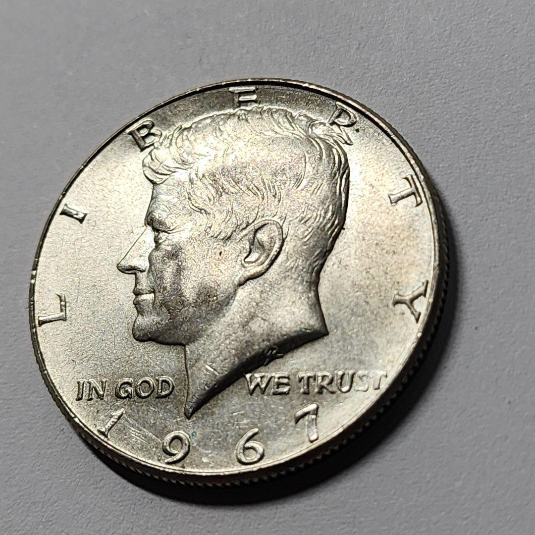5707. 極美品 1967年 アメリカ ケネディ ハーフダラー