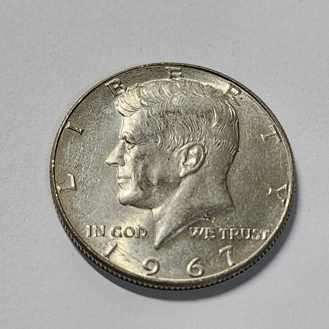 5707. 極美品 1967年 アメリカ ケネディ ハーフダラー