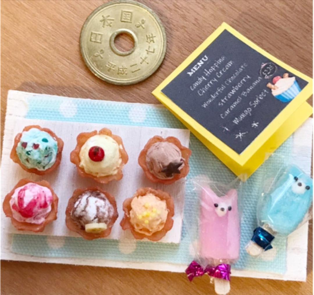 【オーダー受付中】ミニチュア　アイスクリームセット