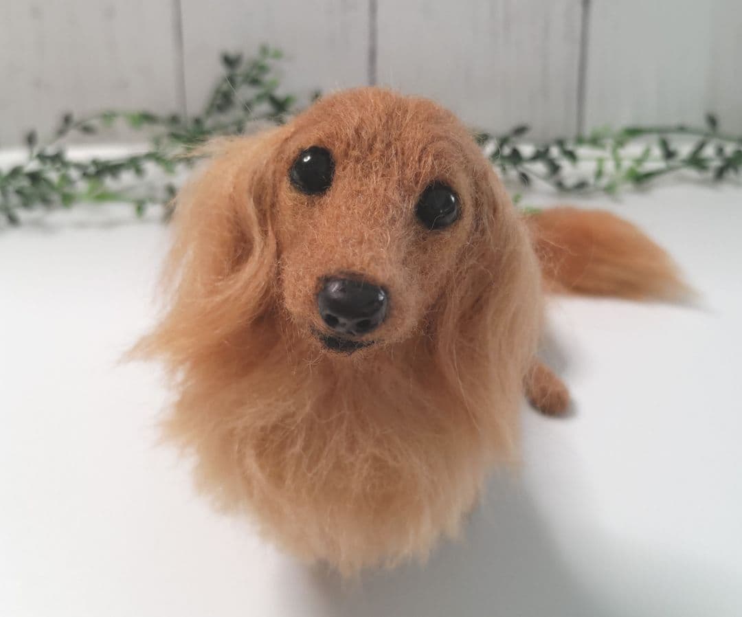 ミニチュアダックス♡レッド♡羊毛フェルト♡ハンドメイド♪