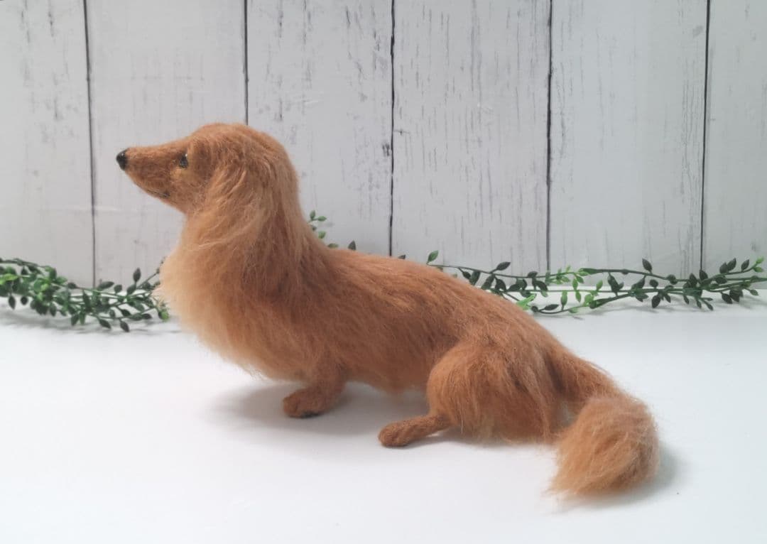 ミニチュアダックス♡レッド♡羊毛フェルト♡ハンドメイド♪