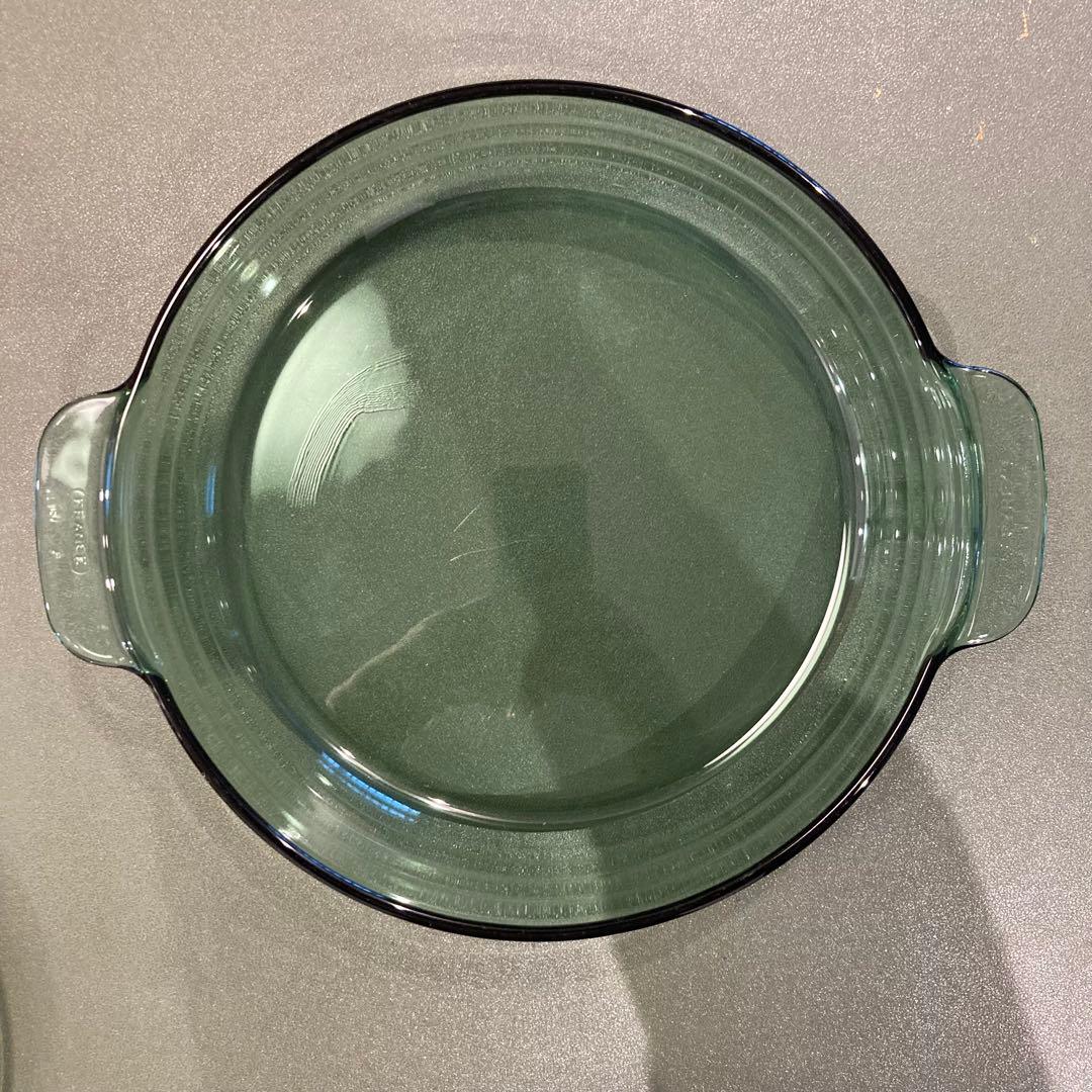 【希少⭐︎グリーン】 パイレックス　ガラス両手鍋 29cm 長期保管品 箱無し