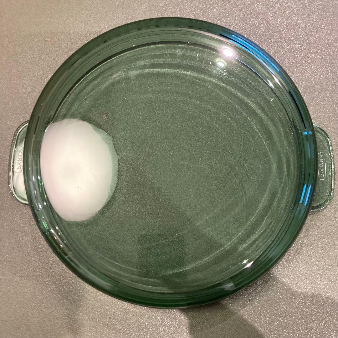 【希少⭐︎グリーン】 パイレックス　ガラス両手鍋 29cm 長期保管品 箱無し