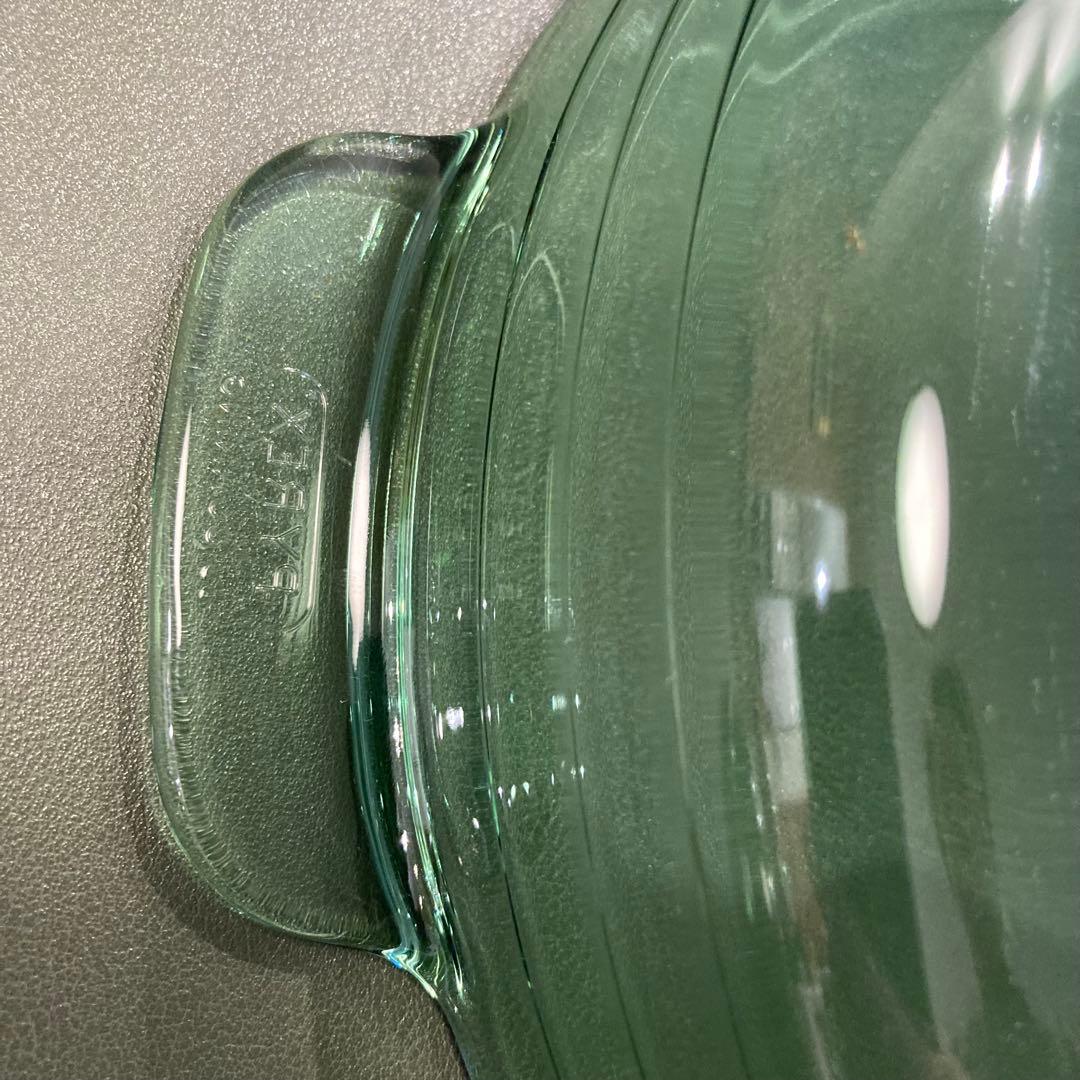 【希少⭐︎グリーン】 パイレックス　ガラス両手鍋 29cm 長期保管品 箱無し