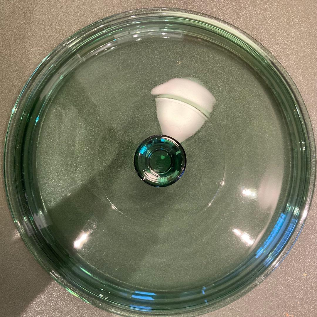 【希少⭐︎グリーン】 パイレックス　ガラス両手鍋 29cm 長期保管品 箱無し