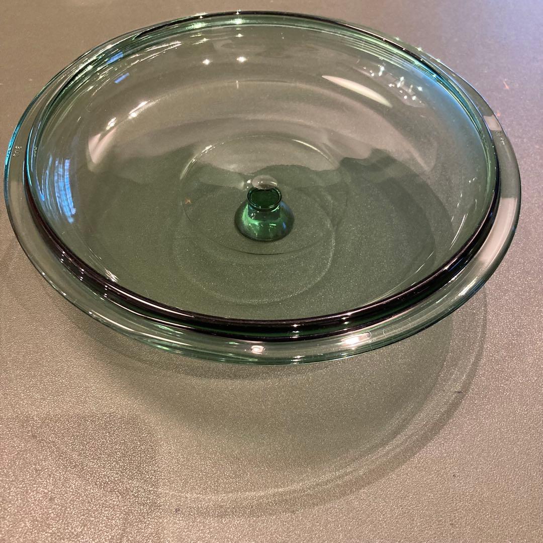 【希少⭐︎グリーン】 パイレックス　ガラス両手鍋 29cm 長期保管品 箱無し
