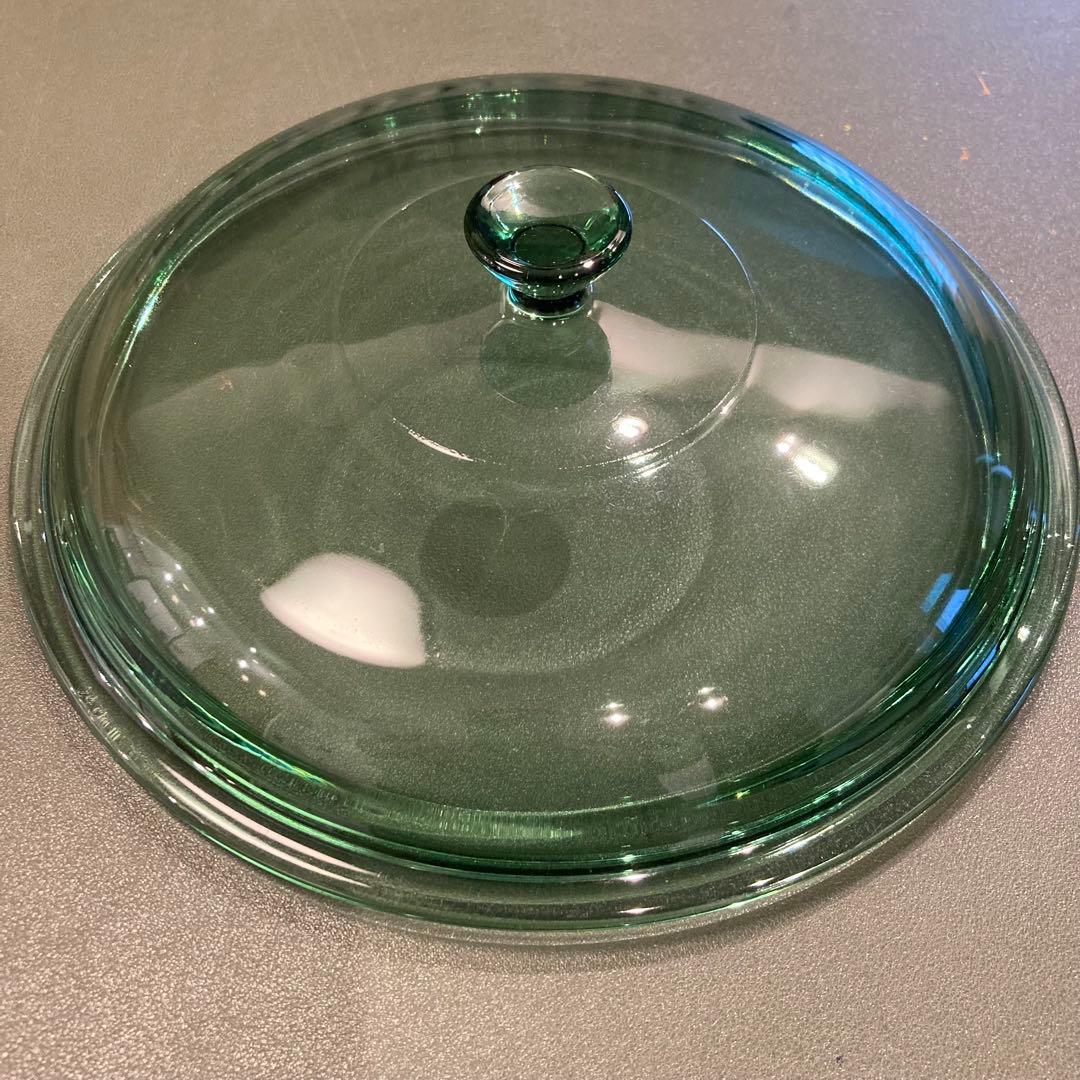 【希少⭐︎グリーン】 パイレックス　ガラス両手鍋 29cm 長期保管品 箱無し