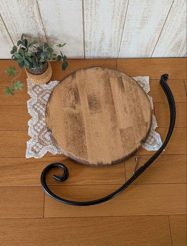 ハンドメイド♬*°サイドテーブル♡アイアン脚♡室内♥︎⁡ガーデン