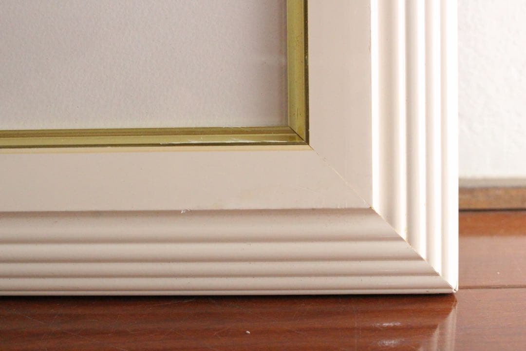 No4827額装　マリー・クライン　シルクスクリーン　花のある川辺風景　送料無料