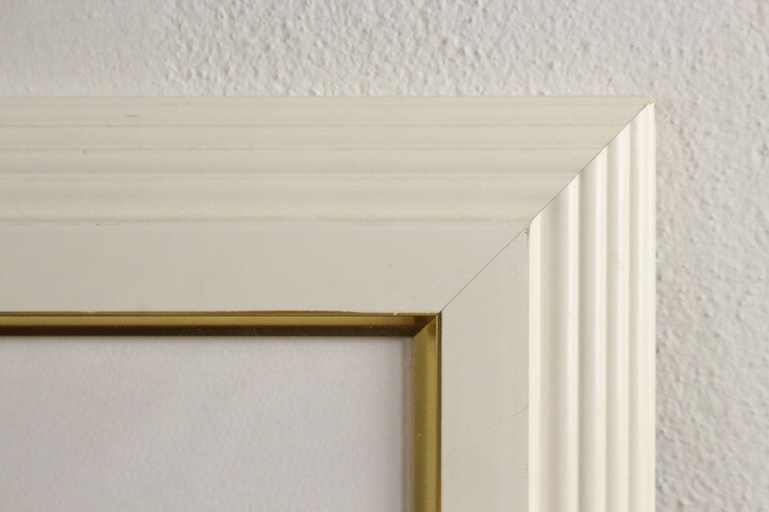 No4827額装　マリー・クライン　シルクスクリーン　花のある川辺風景　送料無料