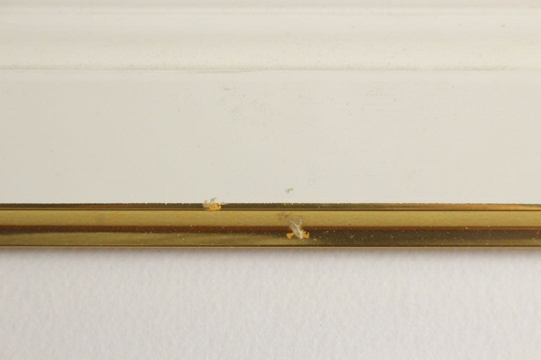 No4827額装　マリー・クライン　シルクスクリーン　花のある川辺風景　送料無料