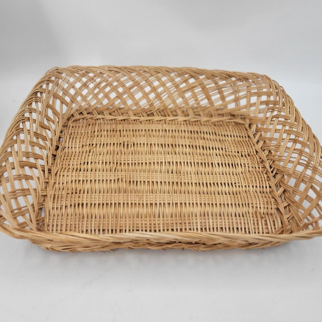 籐 竹 かご トレー バスケット 5点 セット