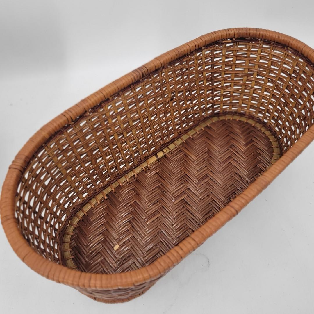 籐 竹 かご トレー バスケット 5点 セット