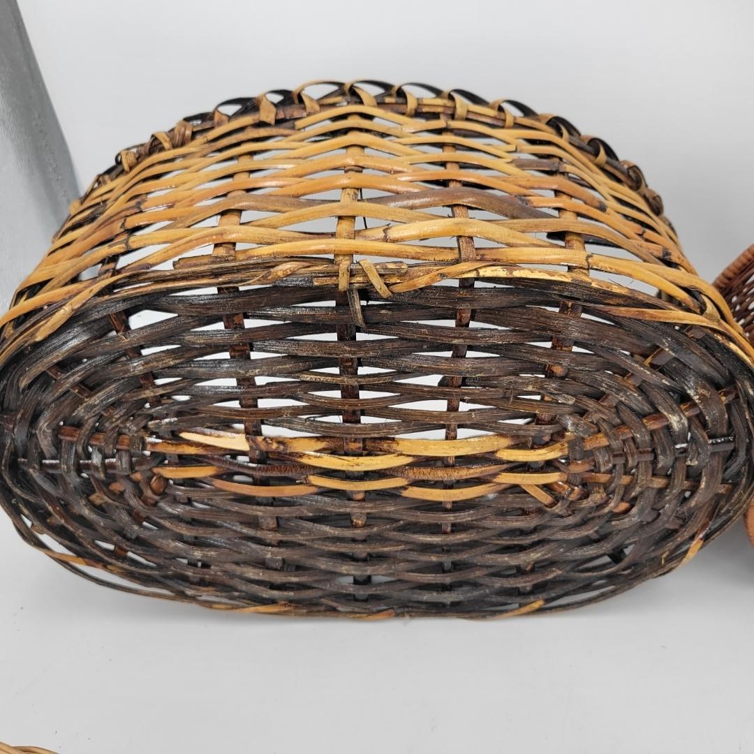 籐 竹 かご トレー バスケット 5点 セット