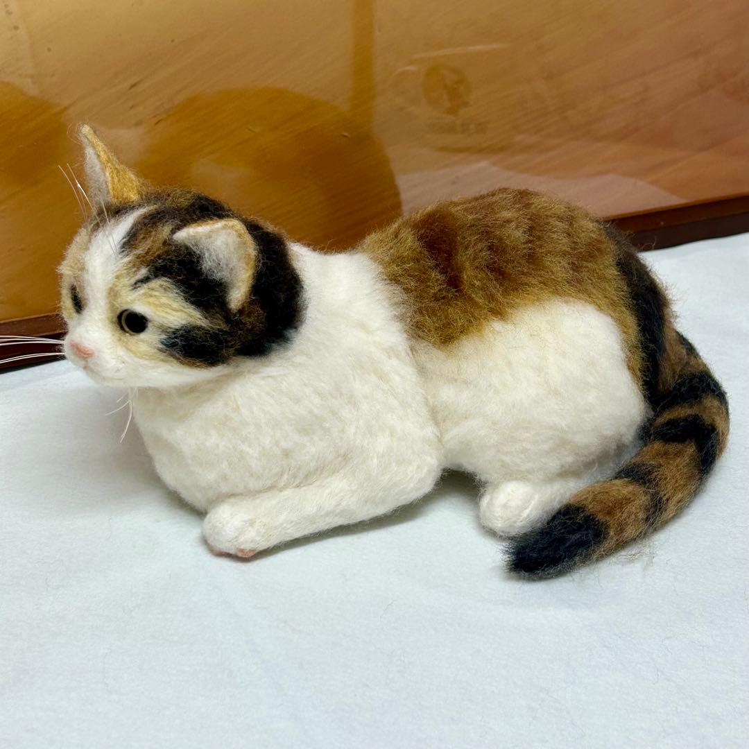 羊毛フェルト ・三毛猫・ハンドメイド